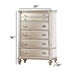 Bedroom Furniture Chest Of Drawers, 5 Drawer Storage - Champagne / Silver / Gray Home Essentials