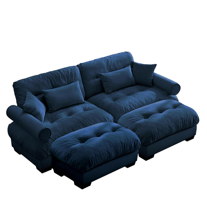 Super Comfort Oversized Modular Sectional Sofa With Movable Ottoman Home Essentials
