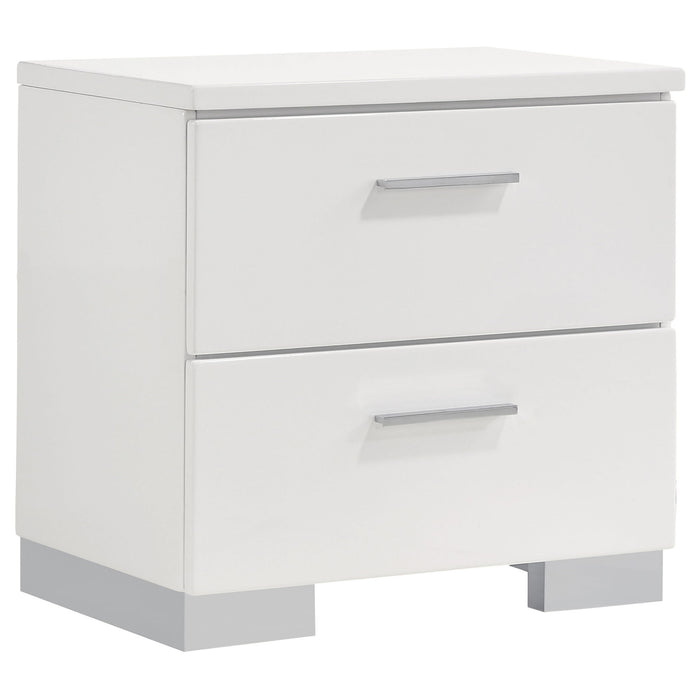 Dulcey - 2 Drawer Nightstand - Gloss White