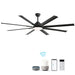 72" Large Design Ceiling Fan With Smart Remote Control, 6 Wind Speed DC Motor For Living Room - Black Daily Nest