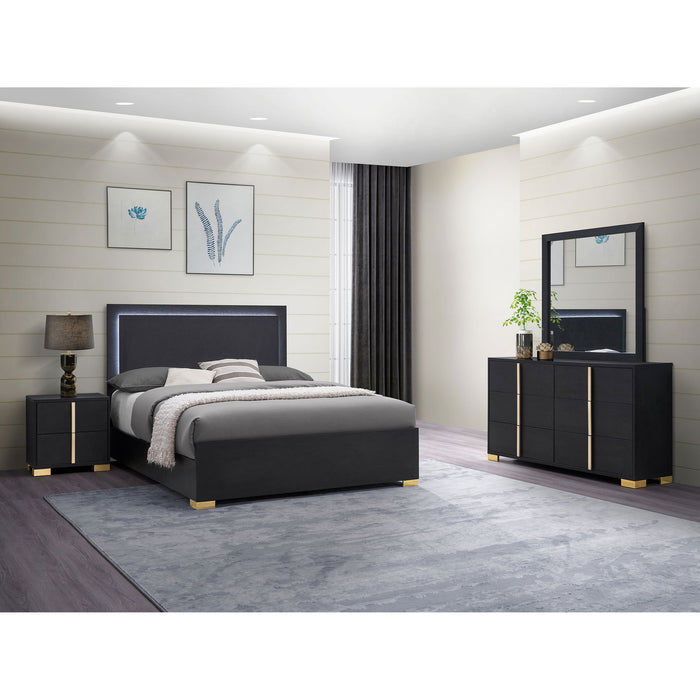 Jeremiah - Bedroom Set With LED Headboard Furniture Max