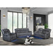 Raize - 10 Power Console Reclining Loveseat With LED And Immersive Sound - Gray Global Furniture USA