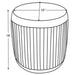 Pescadero - Round Upholstered Ottoman - Mauve Furniture Max