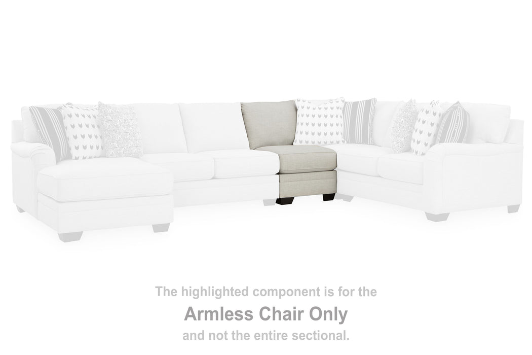 Huntsworth - Dove Gray - Armless Chair