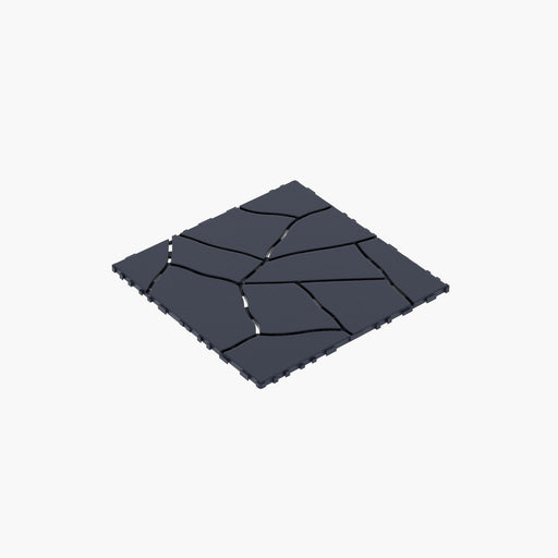 Stone Style Patio Deck Tiles For Porch (Set of 44) - Gray Daily Nest