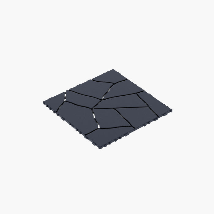 Stone Style Patio Deck Tiles For Porch (Set of 44) - Gray Daily Nest