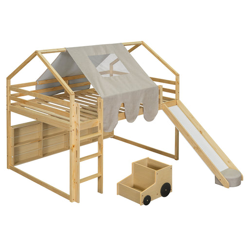 Loft Bed With House Shaped Frame And Tent DreamHaus