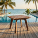 Outdoor Side Table, Wide Tabletop For Patio - Brown Home Essentials