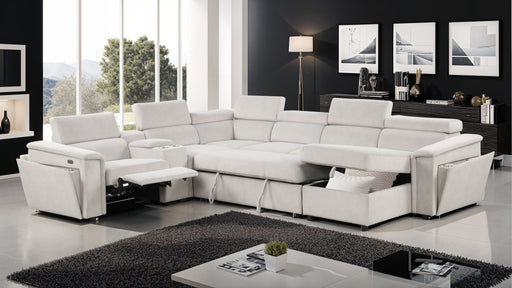 Harvey - Power Recliner Sectional Sleeper - Beige Matrix Furniture Group