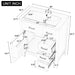 Modern Bathroom Vanity With Sink Combo, 3 Drawers, Undermount Drop-In Sink Hearth and Haven