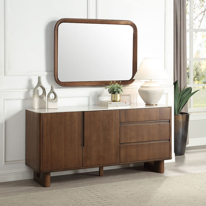 Harvey - Accent Mirror - Walnut ACME