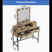 Vanity Desk With 3 Color Lighted Mirror And 4 Drawers Home Essentials