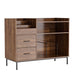 Eco-Friendly Vinyl Record Player Stand With Flip-Top Storage, Media Console With Dual Outlets And Dustproof Drawers Home Essentials