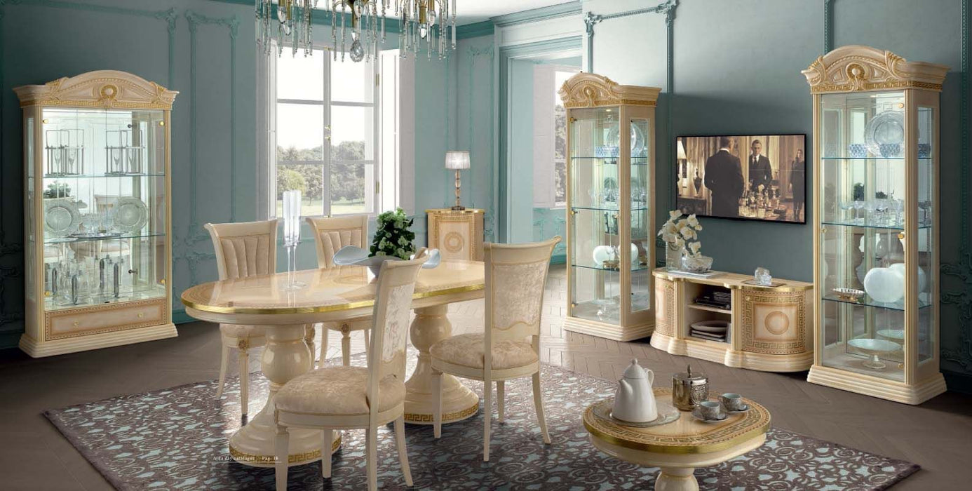 Aida - Dining Table - Ivory / Gold Camelgroup Italy