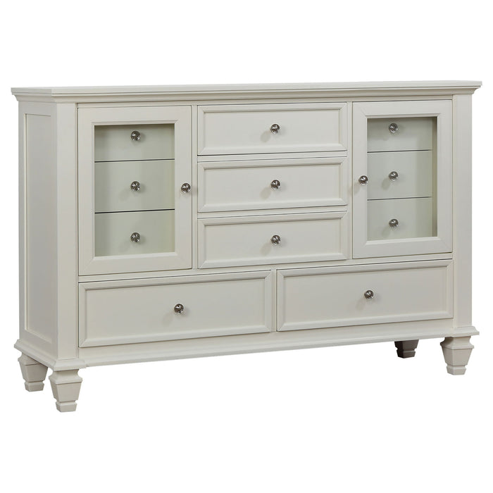 Dennis - 11 Drawer Dresser - Cream White Furniture Max