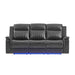 Ian - Power Reclining Sofa With LED & Global Surround System - Charcoal Global Furniture USA