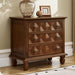 Nightstand With Charging Station, 3 Drawer Bedside Table - Walnut Home Essentials