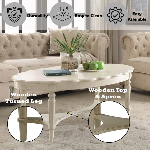 Fordon - Coffee Table - French Antique White ACME