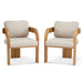2 Pack Dining Chairs With Pillow Back Noble House