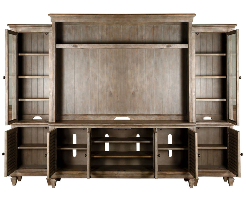 Calistoga - Rustic Entertainment Wall - Dovetail Gray Magnussen Furniture