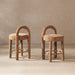 Penny - Round Arched Fully Upholstered Counter Stool (Set of 2) - Orange Jennifer Taylor Home