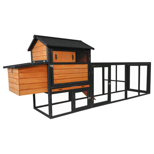 Large Outdoor Hen House With Run And Nesting Box Poultry Cage Daily Nest