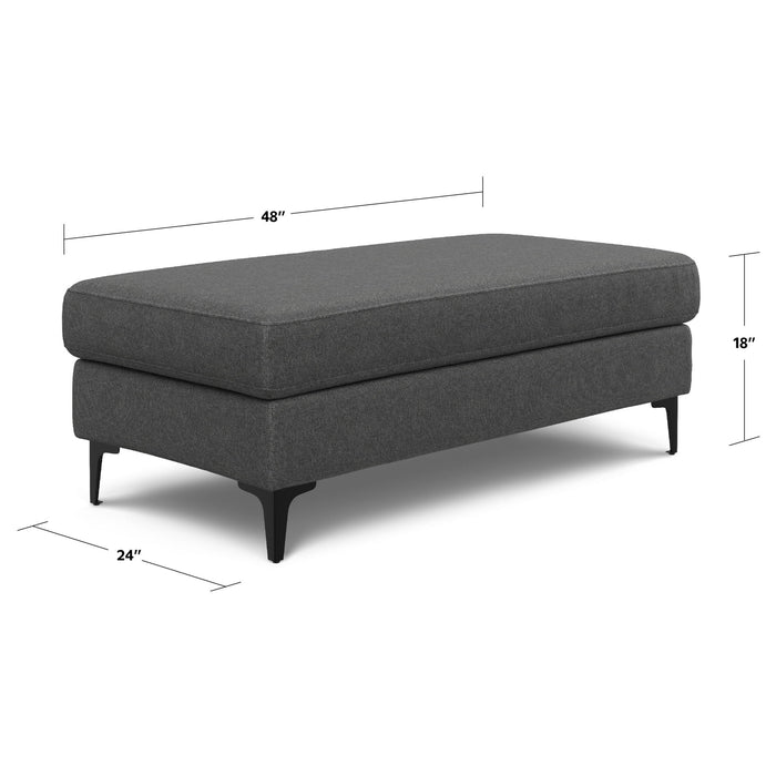Ava - Versatile Mid Century Ottoman Simpli-Home