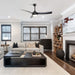 52" Ceiling Fan With 18W LED Light And Remote Control Daily Nest