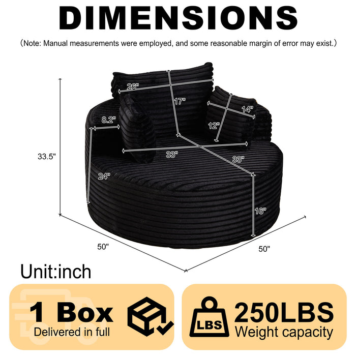 Modern Single Sofa With Backrest Pillow For Living Room Home Essentials