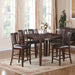 7 Piece Counter Height Dining Set With Butterfly Leaf Table And Chairs - Brown / Espresso Home Essentials