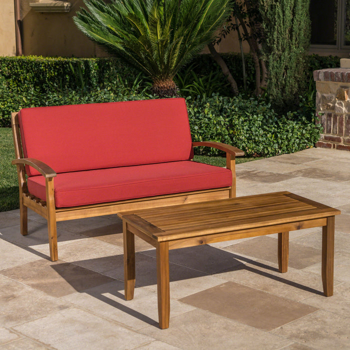 4 Person Outdoor Seating Group With Water Resistant Cushions Noble House