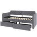 Twin Size Upholstered Daybed With 2 Storage Drawers And USB Charging Design - Gray Home Essentials