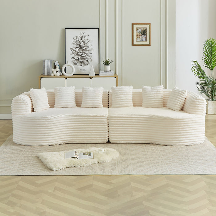 Sectional Sofa, Oversized 4 Seater With Deep Seat Design Home Essentials