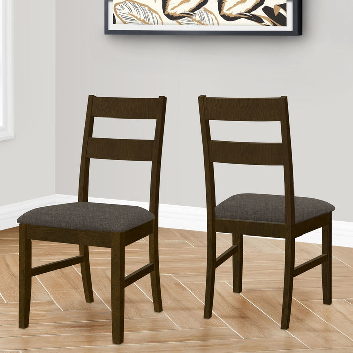 Dining Chair, Upholstered, Side, Dining Room, Transitional (Set of 2) - Brown 8th Street