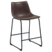 Armless Counter Height Stools (Set of 2) - Brown Furniture Max