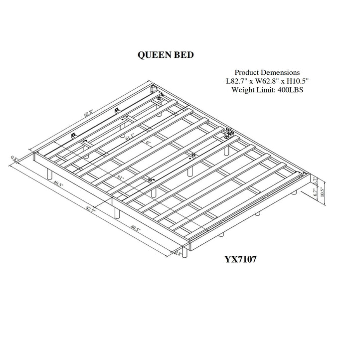 Modern Floating Platform Bed Frame Home Essentials
