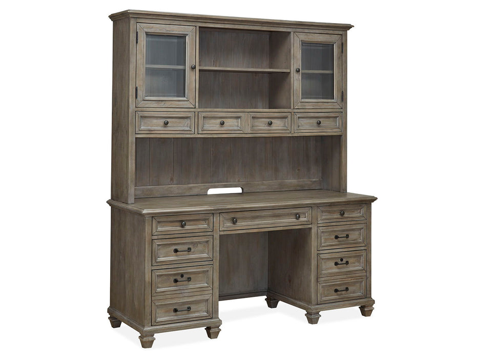 Lancaster - Credenza With Hutch - Dove Tail Gray Magnussen Furniture
