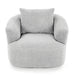 360° Swivel Barrel Sofa Chair With Throw Pillow, Upholstered Accent Chair Hearth and Haven