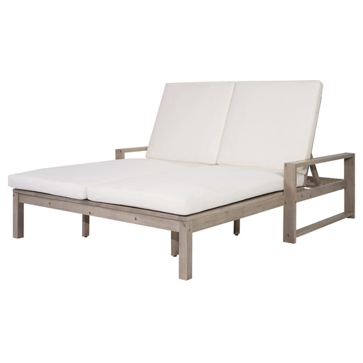 Outdoor Double Lounge Chair With 5 Position Adjustable Backrest Hearth and Haven