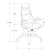 Office Chair, Adjustable Height, Swivel, Ergonomic, Armrests, Contemporary & Modern 8th Street