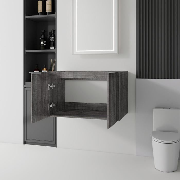 Floating Bathroom Vanity Cabinet With Soft Close Double Doors, Spacious Interior Storage, Wall Mounted, Cabinet Only Home Essentials