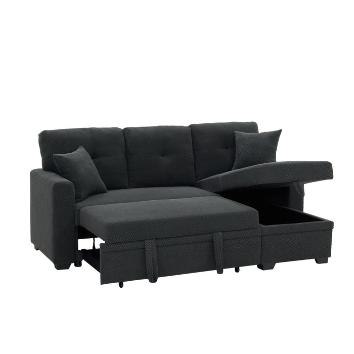 Sleeper Sectional With Pull Out Bed, Reversible Chaise Home Essentials