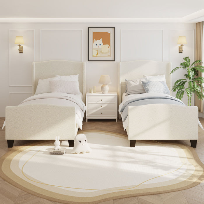Platform Bed Frame With Tall Headboard And High Footboard Home Essentials