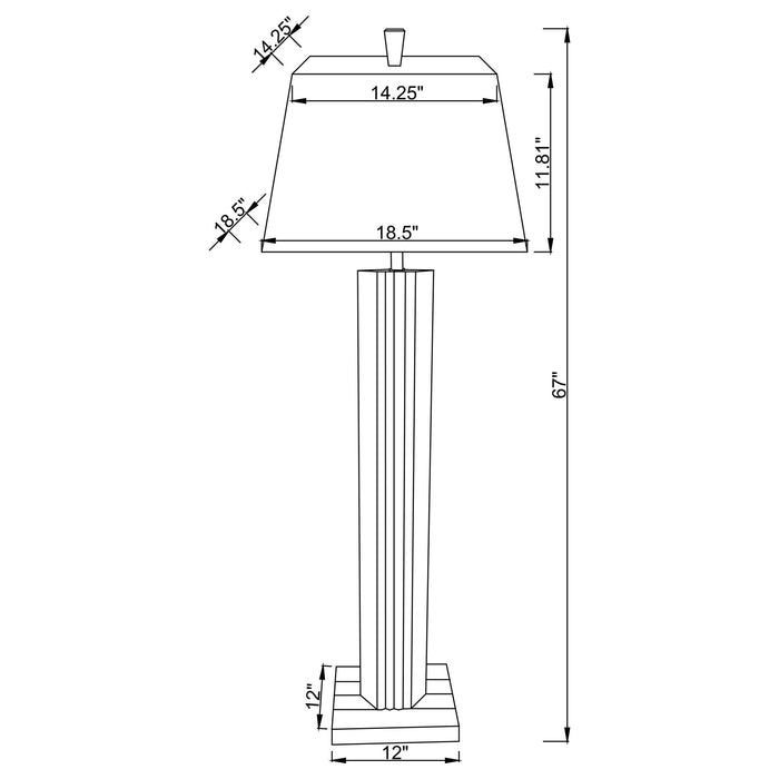 Echolls - Lamp With Scalloped Accents And Mirror Detail Furniture Max