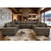 Upholstered Large Arms Sectional With Recliner Seats Home Essentials