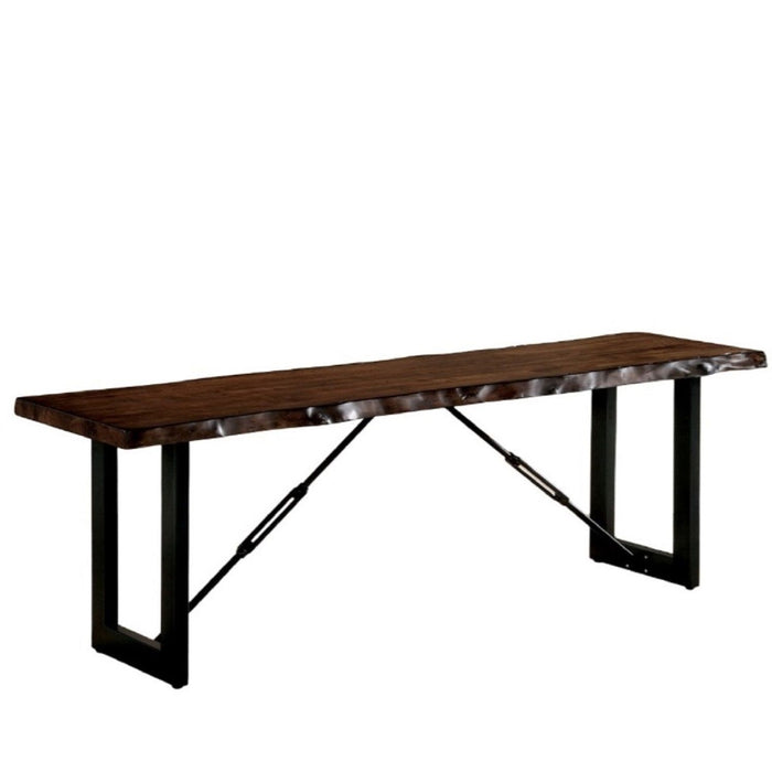 U - Shape Bench With 2 Tone - Black / Walnut Home Essentials