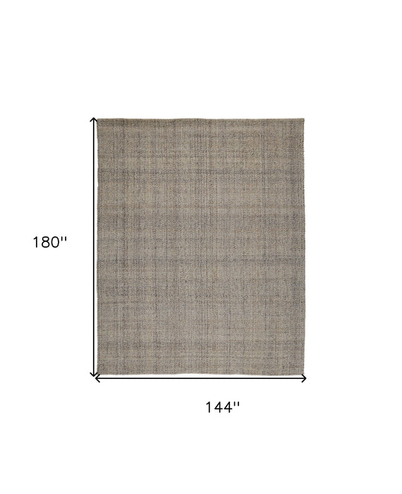 12' x 15' Hand Woven Area Rug - Beige And Gray