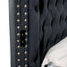 Hazel - Queen Size Tufted Storage Bed & Bluetooth Speakers, USB Port - Black Matrix Furniture Group