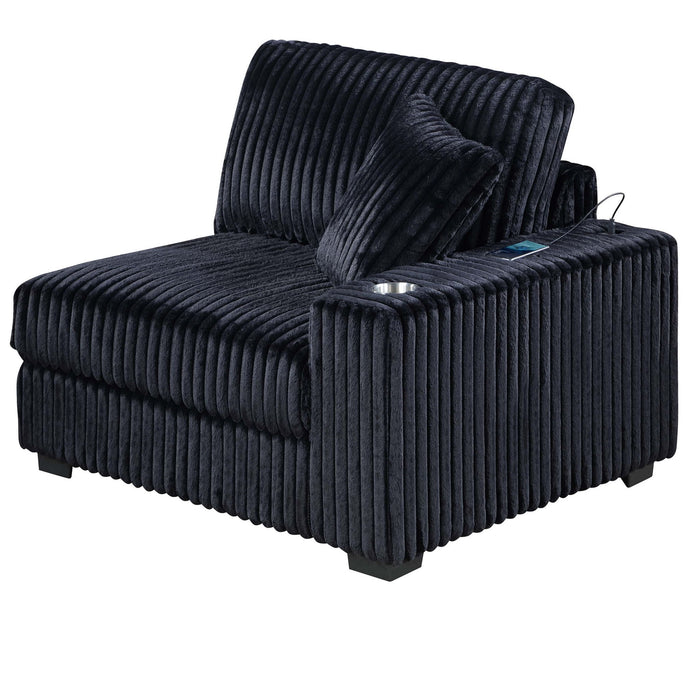 Contemporary Style Chair With Cup Holder Armrest Home Essentials