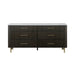 Clayten - Dresser - Espresso / White Marble Home Essentials
